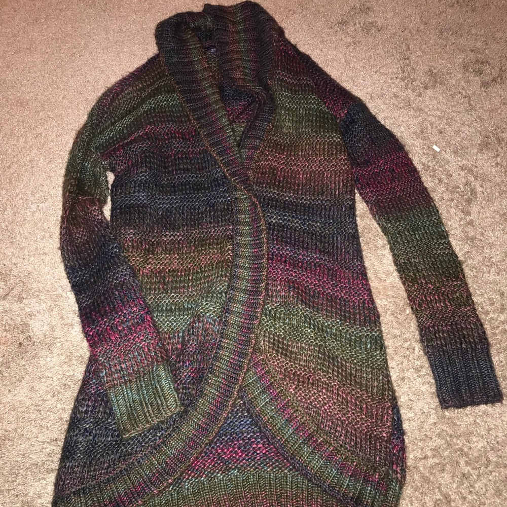 Rainbow cardigan sweater